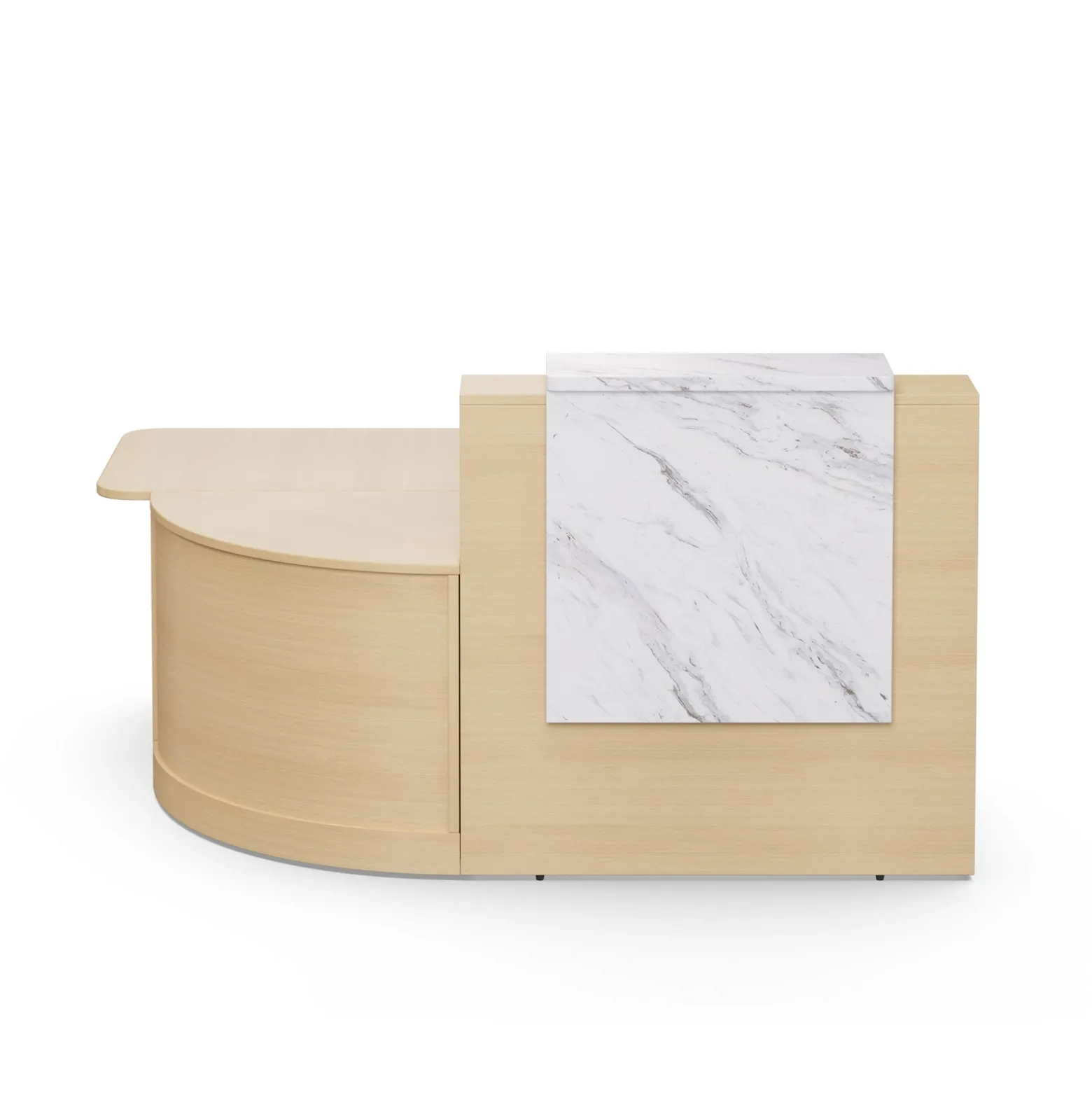 Holloway 63” L-Reception Desk w/ ADA Return – 94.5”Wx37.5”D