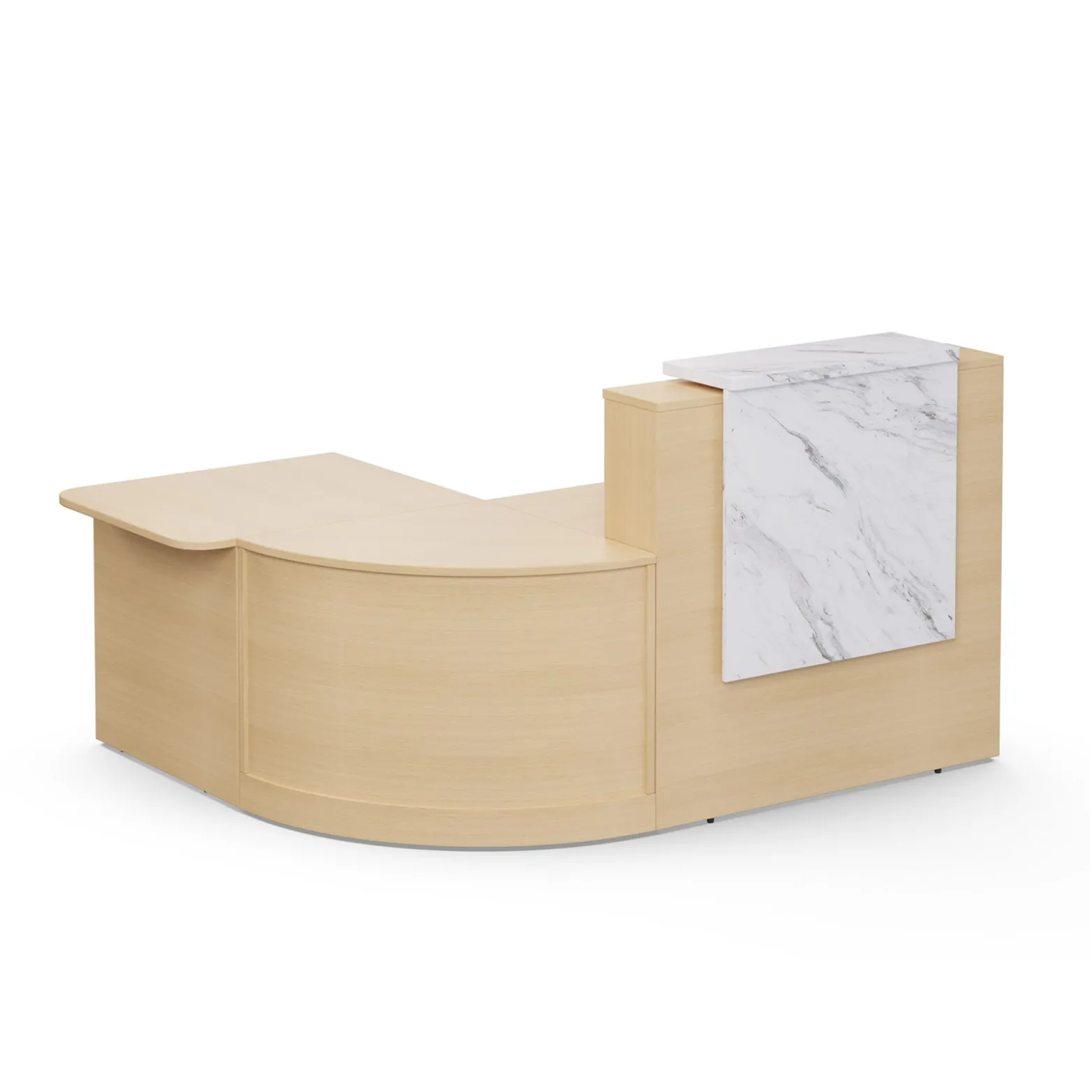 Holloway 63” L-Reception Desk w/ ADA Return – 94.5”Wx37.5”D