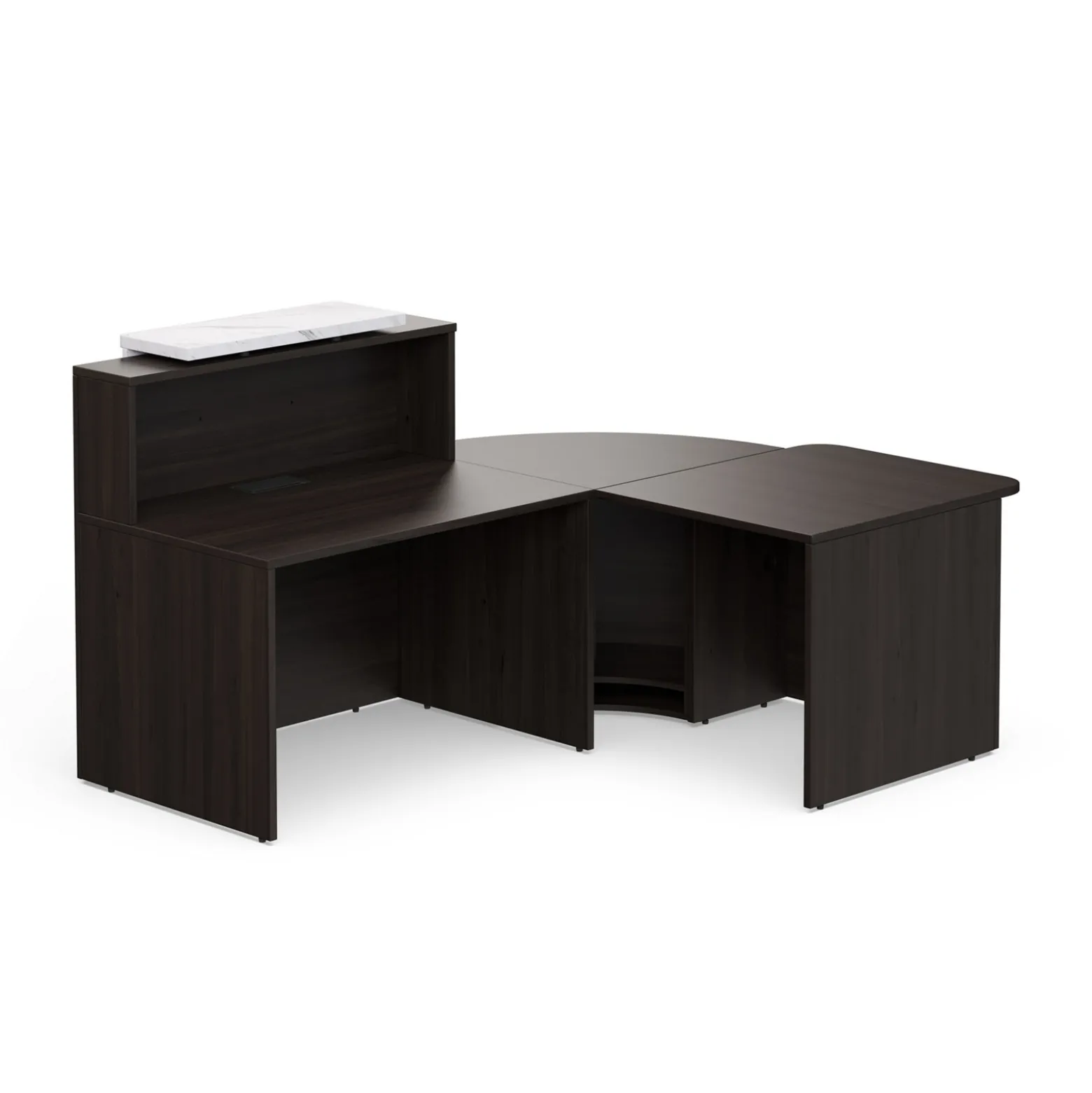 Holloway 63” L-Reception Desk w/ ADA Return – 94.5”Wx37.5”D