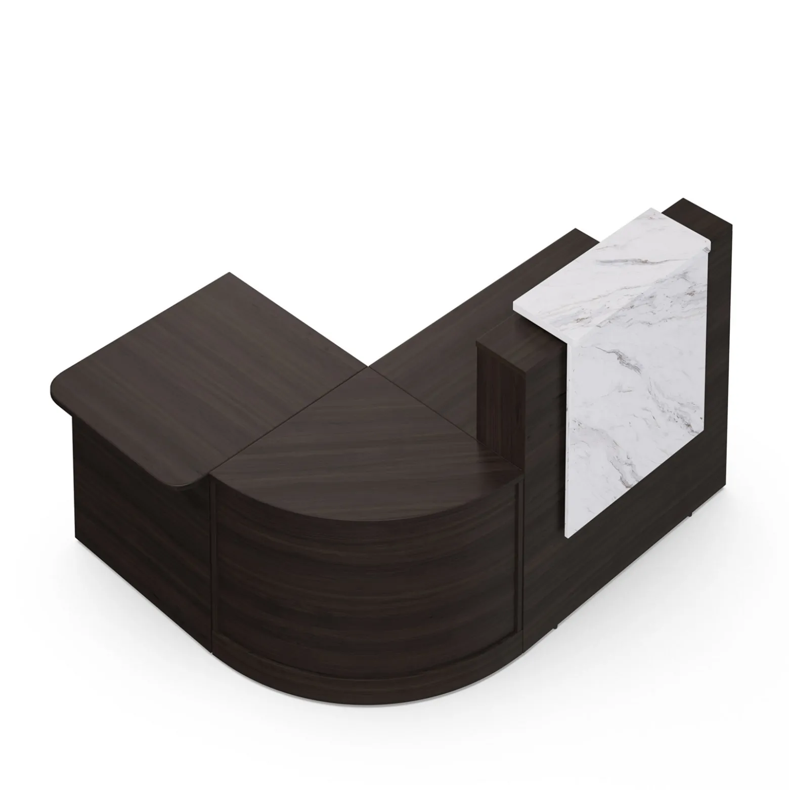Holloway 63” L-Reception Desk w/ ADA Return – 94.5”Wx37.5”D