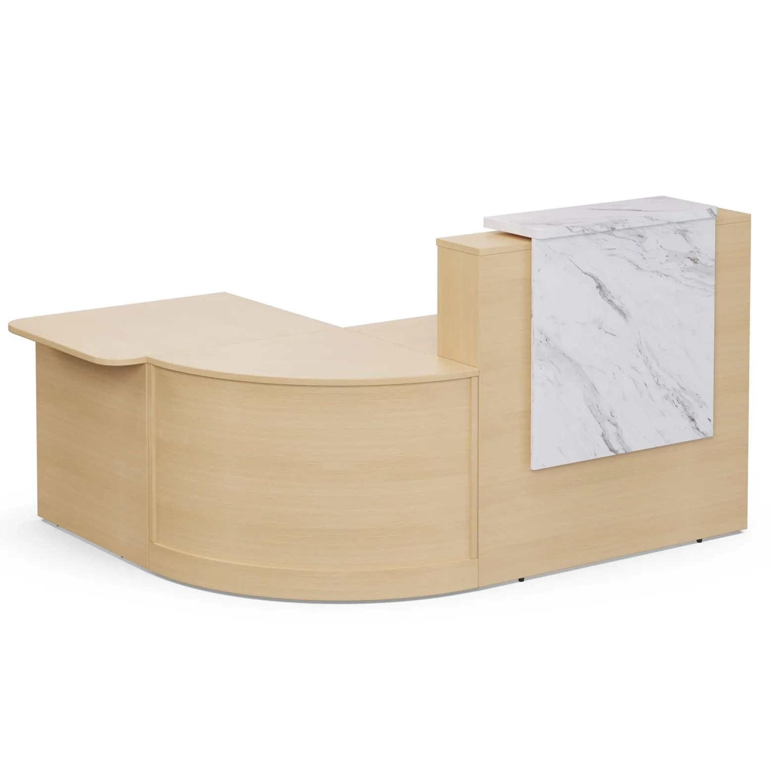 Holloway 47” L-Reception Desk w/ ADA Return – 79”Wx37.5”D