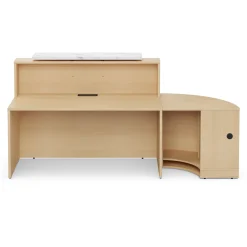 Holloway 63” Reception Desk w/ Curved Return – 94.5”Wx32”D