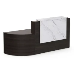 Holloway 63” Reception Desk w/ Curved Return – 94.5”Wx32”D