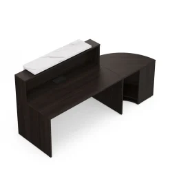 Holloway 63” Reception Desk w/ Curved Return – 94.5”Wx32”D
