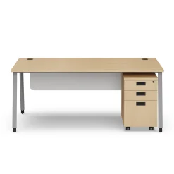 Holloway 71” Table Desk w/ 3-Drawer File Pedestal