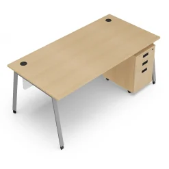 Holloway 71” Table Desk w/ 3-Drawer File Pedestal