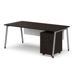Holloway 71” Table Desk w/ 3-Drawer File Pedestal