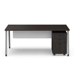 Holloway 71” Table Desk w/ 3-Drawer File Pedestal