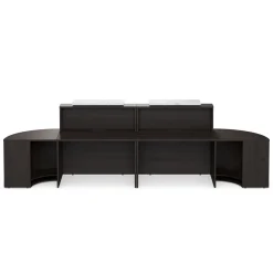 Holloway Double Reception Desk w/ 2 Curved Returns – 157"Wx32”D