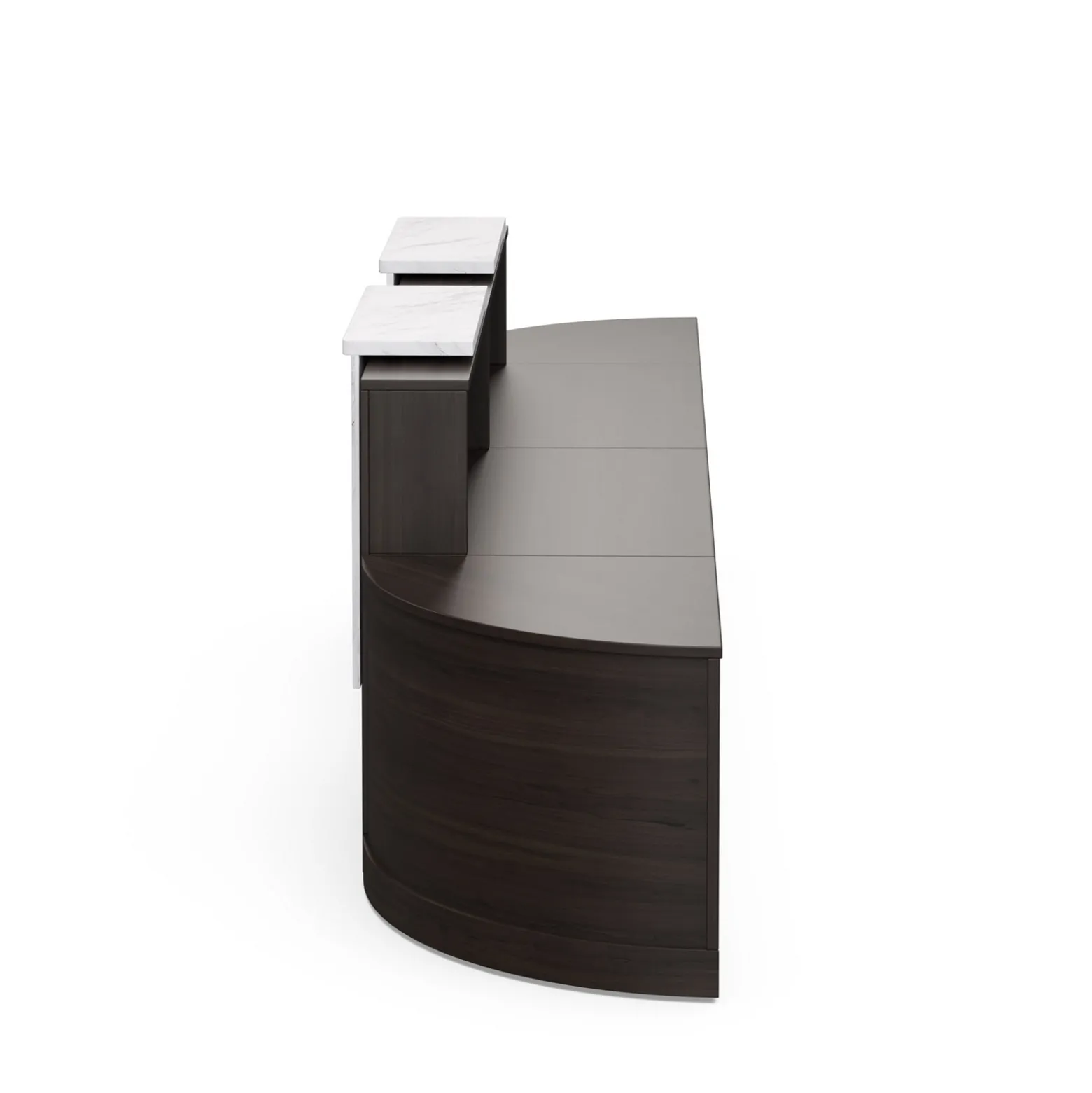 Holloway Double Reception Desk w/ 2 Curved Returns – 157"Wx32”D