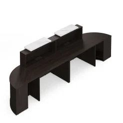 Holloway Double Reception Desk w/ 2 Curved Returns – 157