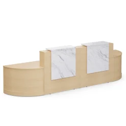 Holloway Double Reception Desk w/ 2 Curved Returns – 157