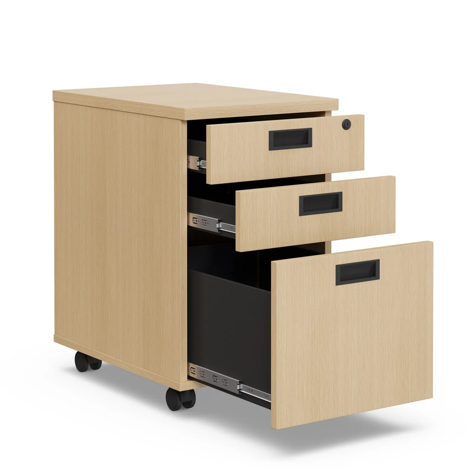 Holloway 3-Drawer Mobile File Pedestal – 15.5”Wx22”D