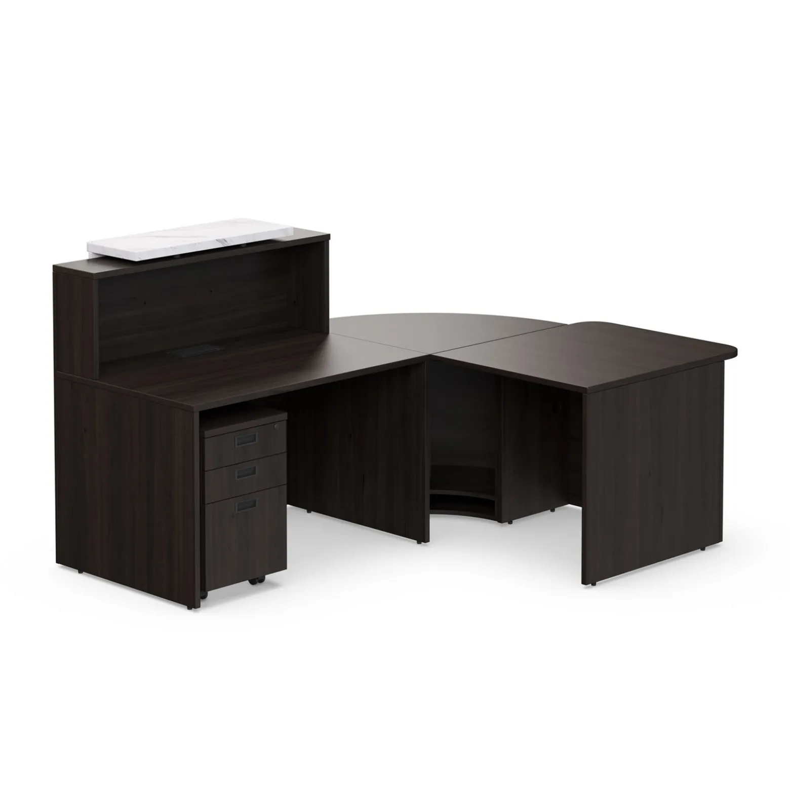 Holloway L-Shaped Reception Desk w/ ADA Return and File