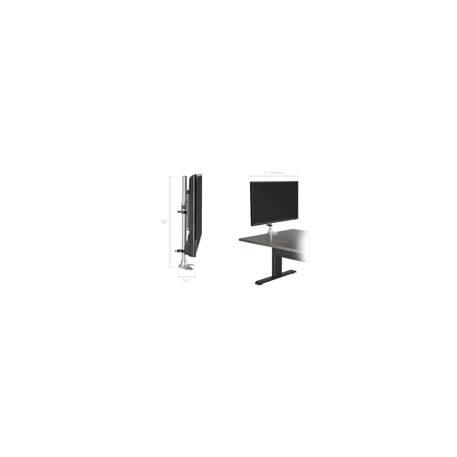 Hover Media Mount Monitor Arm - 52" Max TV/Monitor