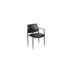 Hume Vinyl Stacking Guest Chair with Waterfall Seat and Steel Frame
