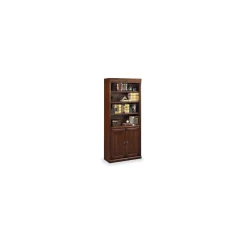 Huntington Burnished Oak Bookcase with Doors - 72"H