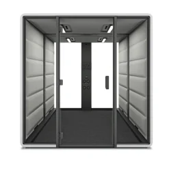 Hush Free Access L Collaboration Booth with ADA-Accessible Acoustic Design