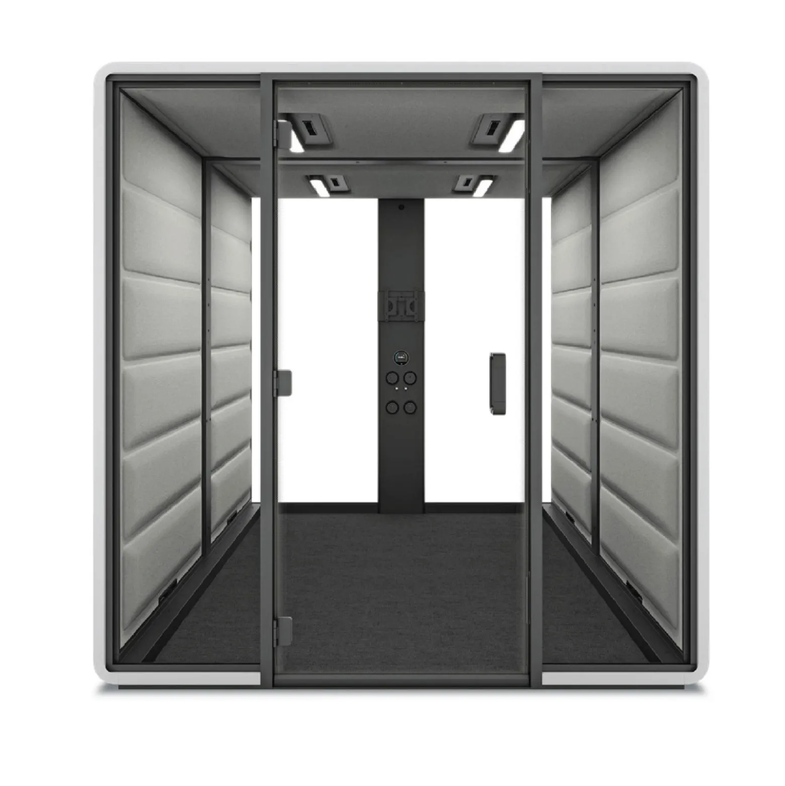 Hush Free Access L Collaboration Booth with ADA-Accessible Acoustic Design