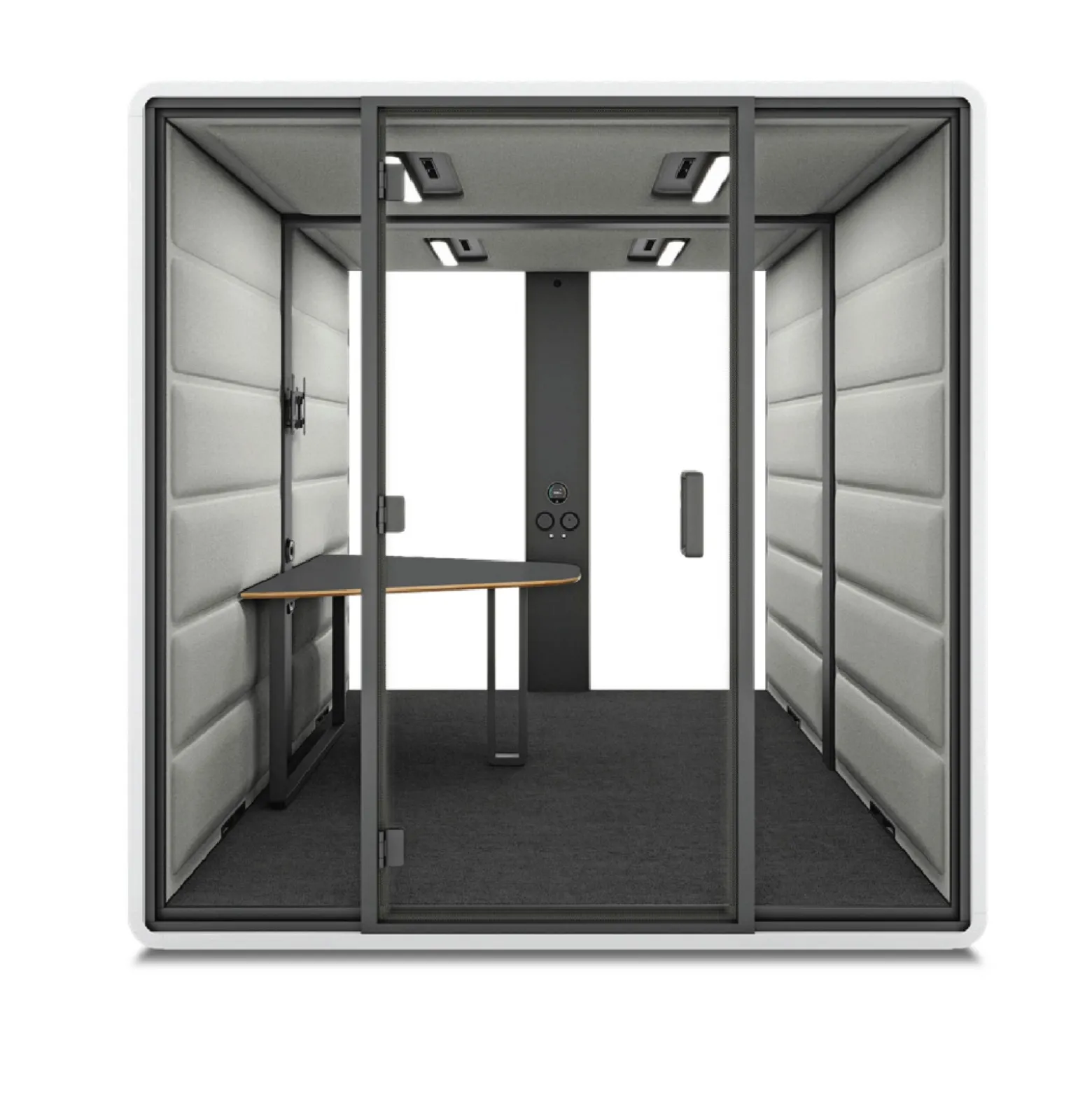 Hush Free L Collaboration Booth with High-Lux Lighting & Acoustic Privacy