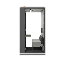 Hush Free S. Hybrid Privacy Booth with Face-Illuminating LED Lighting