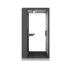 Hush Free S Privacy Booth with Adjustable Sit-Stand Workstation