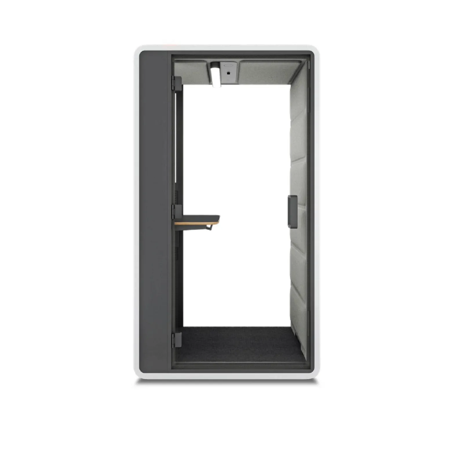 Hush Free S Privacy Booth with Adjustable Sit-Stand Workstation