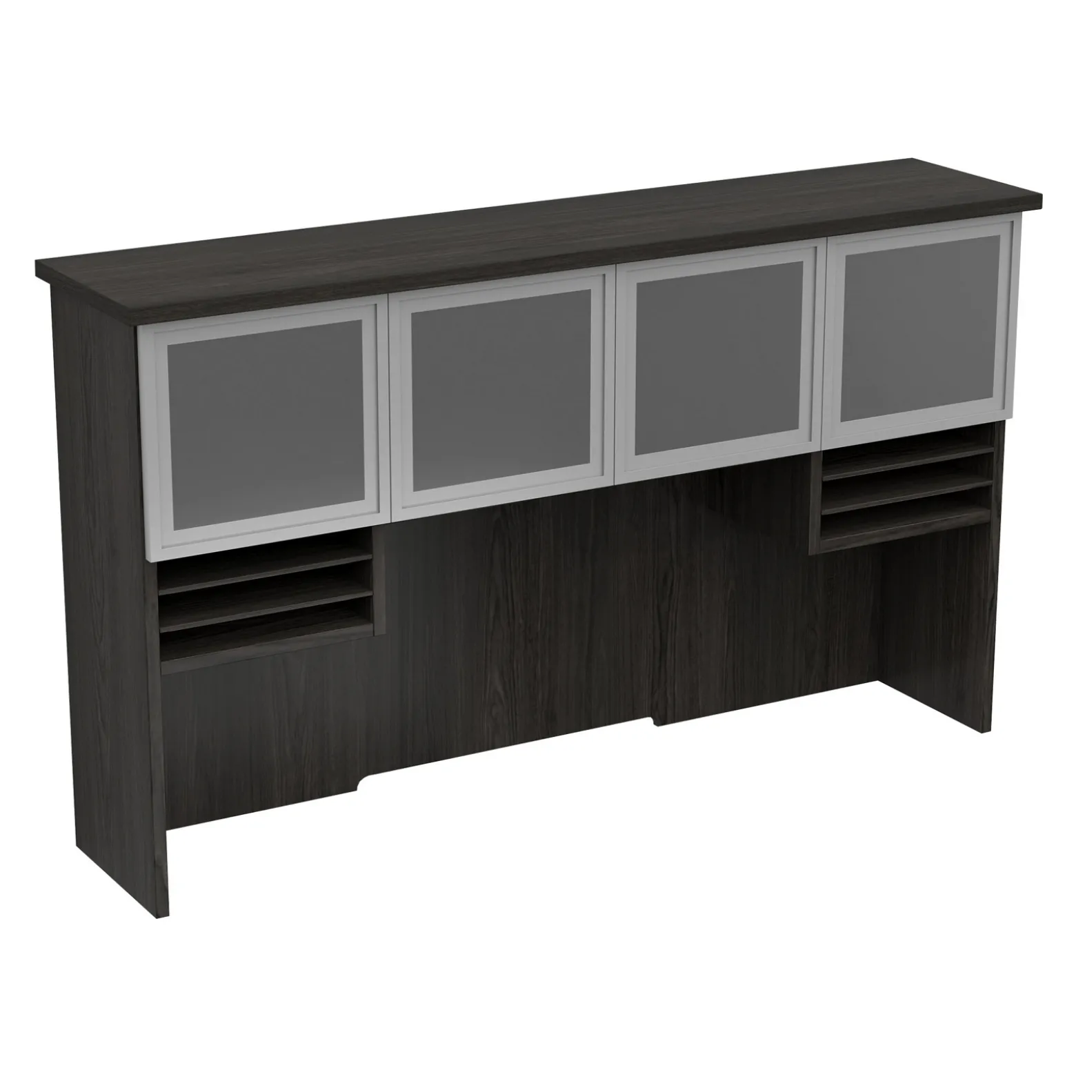 Hutch with storage and glass doors - 72"W x 16"D