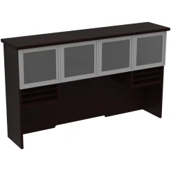 Hutch with storage and glass doors - 72"W x 16"D