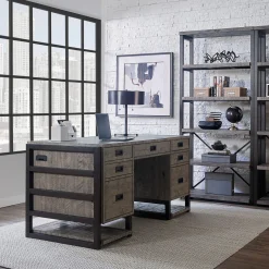 Huxley Double Pedestal Executive Desk - 66"W x 30"D
