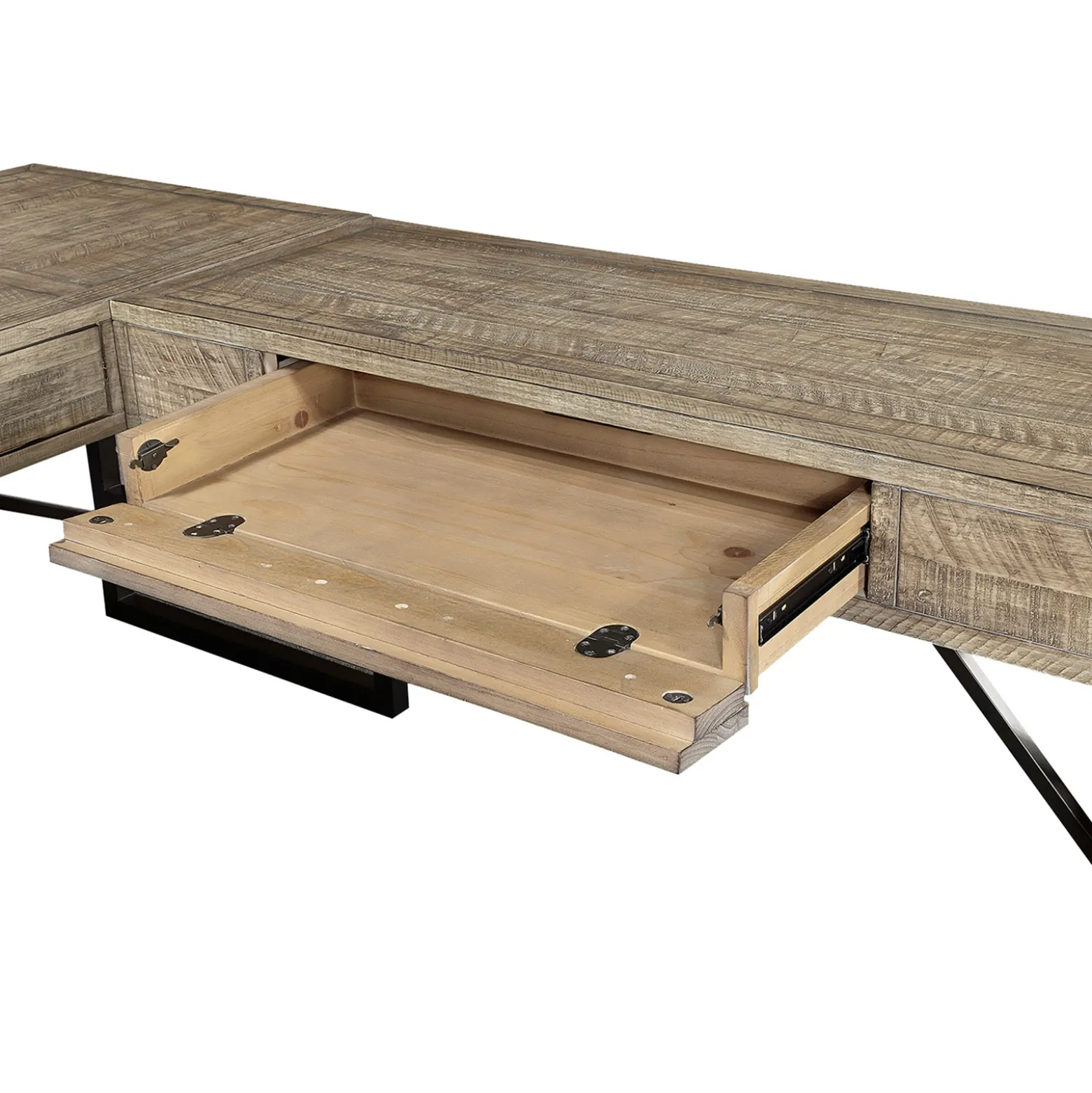 Huxley L-Shaped Desk w/ Reversible Return - 69"W x 79"D