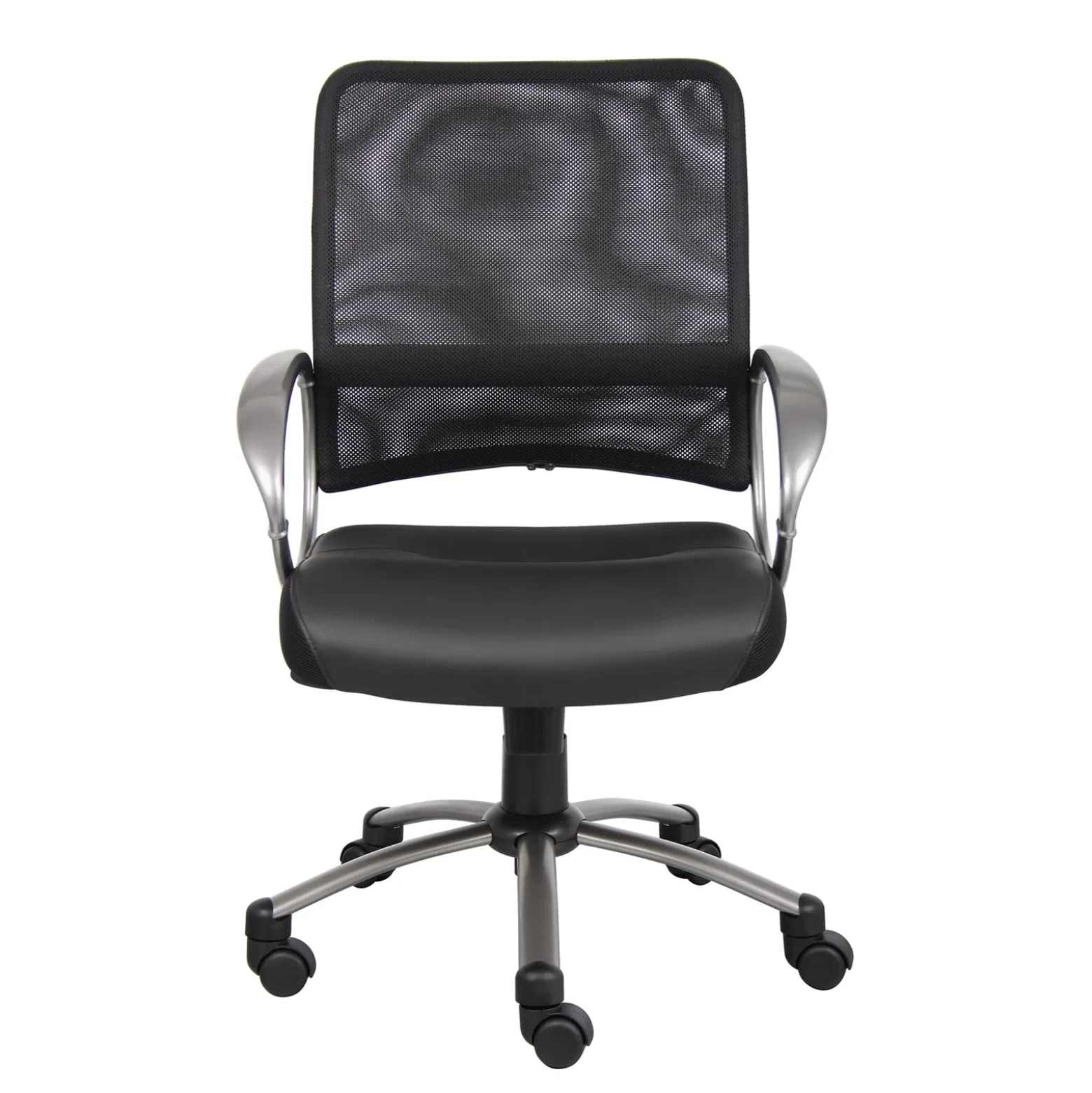 Hydra Adjustable Computer Chair with Mesh Back and Bonded Leather Seat