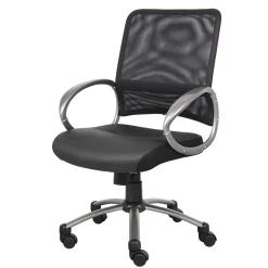 Hydra Adjustable Computer Chair with Mesh Back and Bonded Leather Seat