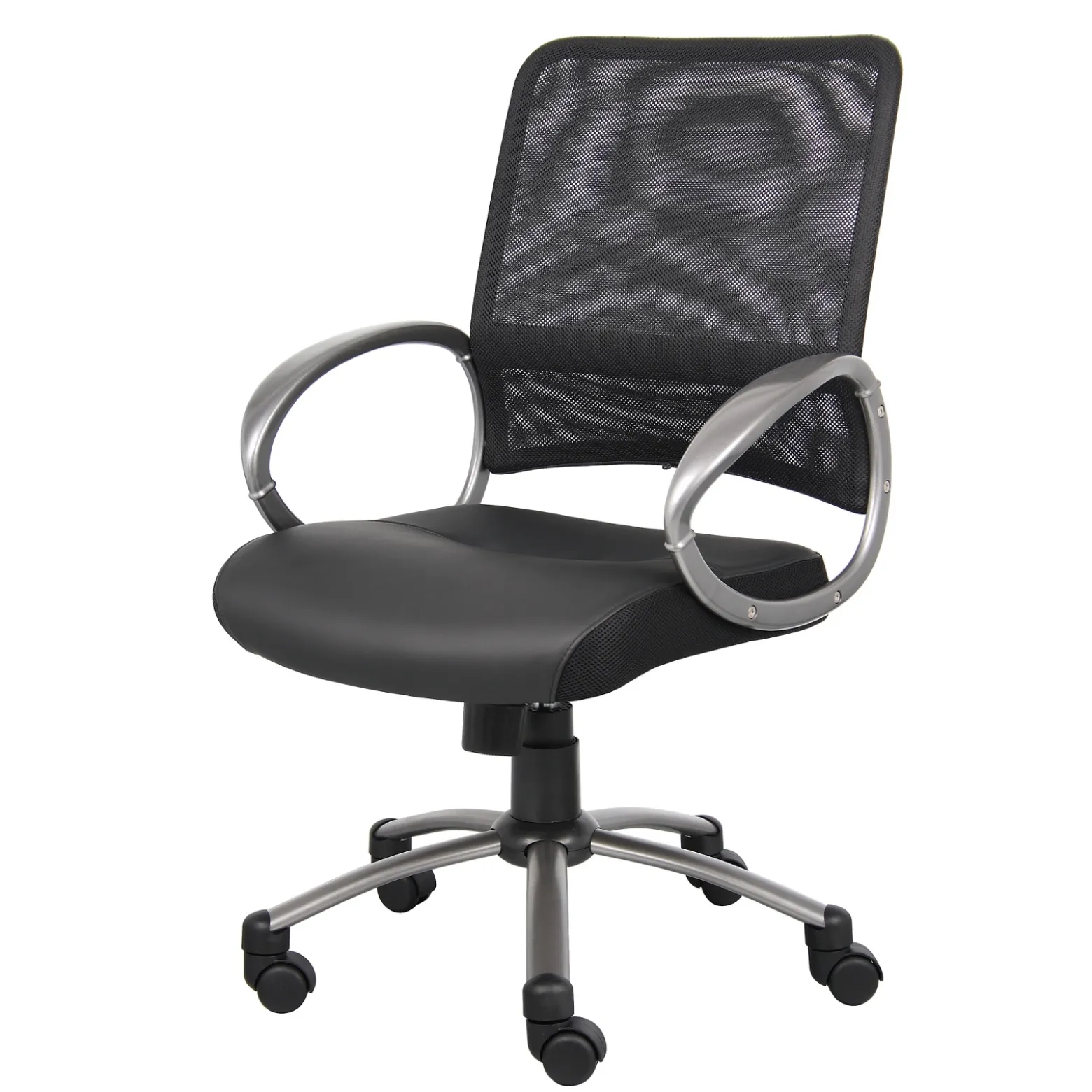 Hydra Adjustable Computer Chair with Mesh Back and Bonded Leather Seat