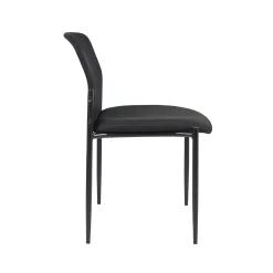 Hydra Armless Mesh Stacking Guest Chair with Steel Frame and Waterfall Seat