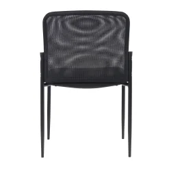 Hydra Armless Mesh Stacking Guest Chair with Steel Frame and Waterfall Seat