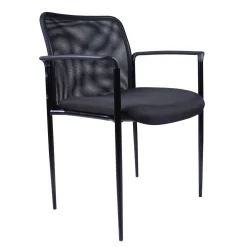 Hydra Mesh Stacking Guest Chair with Steel Frame and Waterfall Seat