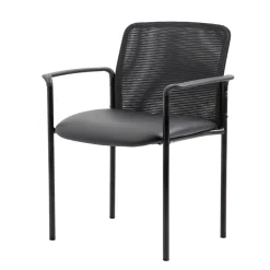 Hydra Mesh Stacking Guest Chair with Steel Frame and Waterfall Seat