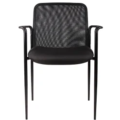 Hydra Mesh Stacking Guest Chair with Steel Frame and Waterfall Seat