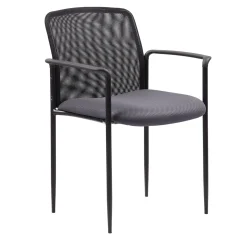 Hydra Mesh Stacking Guest Chair with Steel Frame and Waterfall Seat