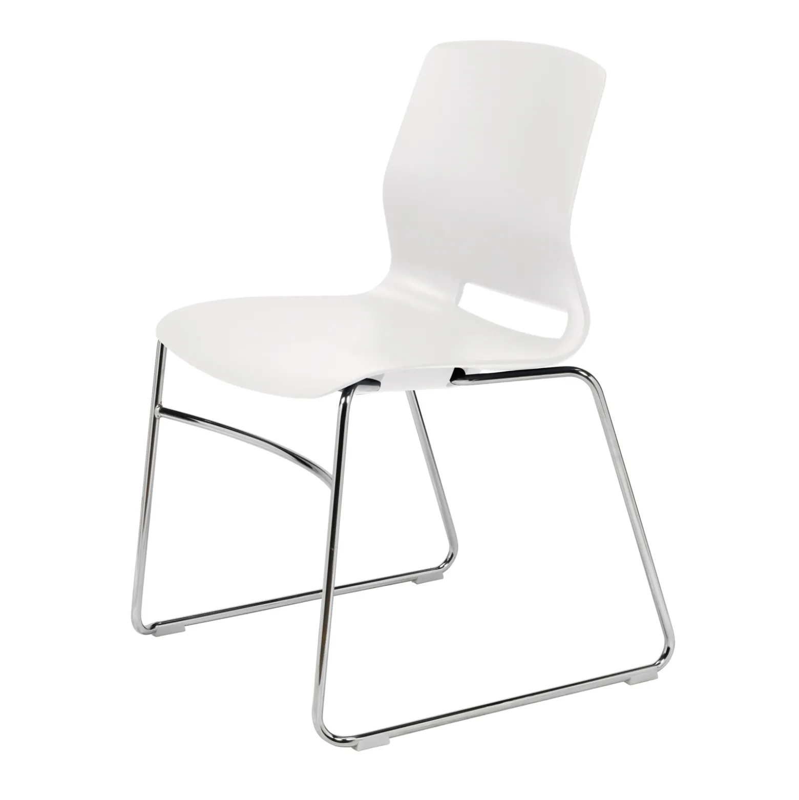Imme Armless Chair with Sled Base