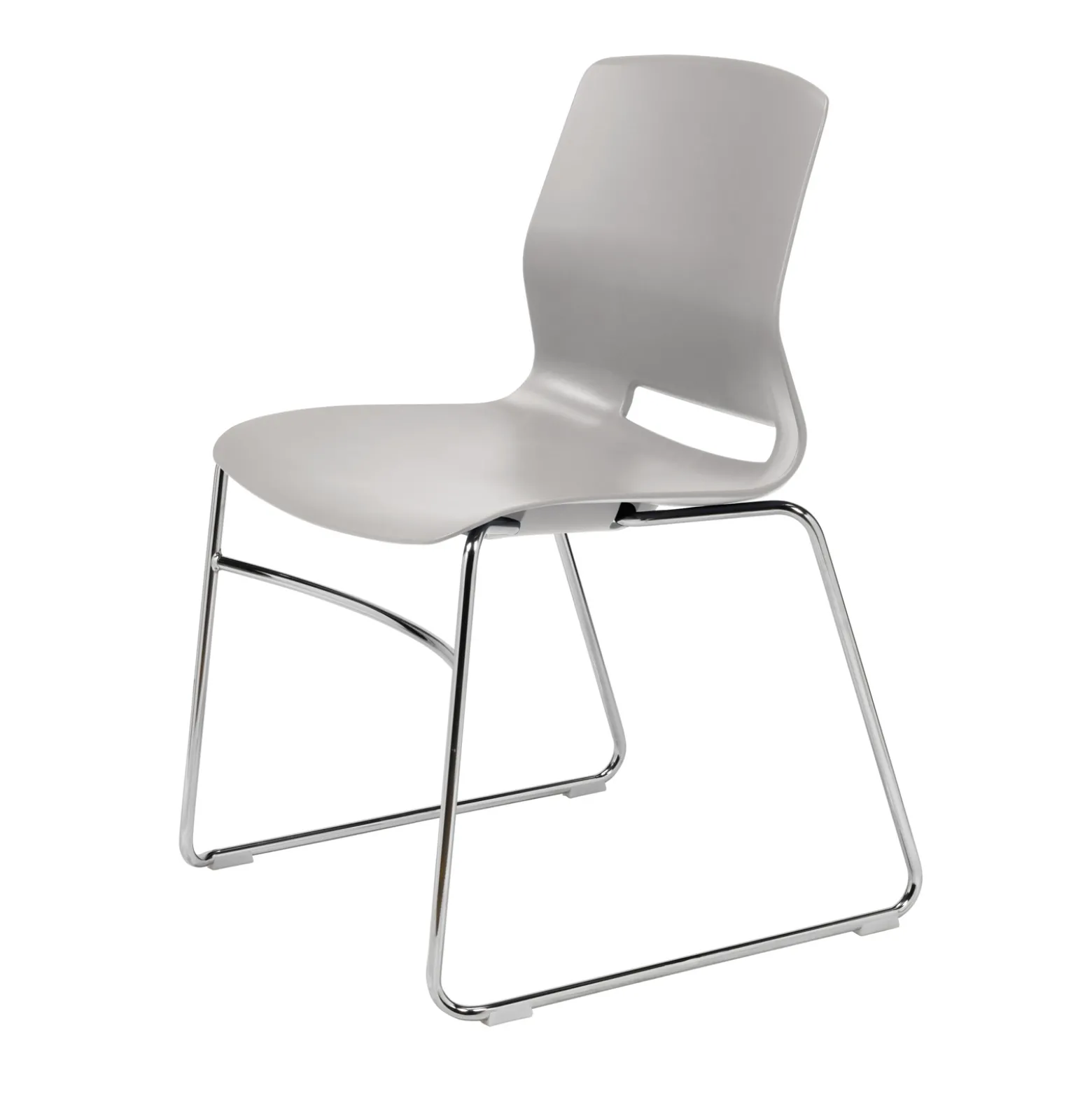 Imme Armless Chair with Sled Base