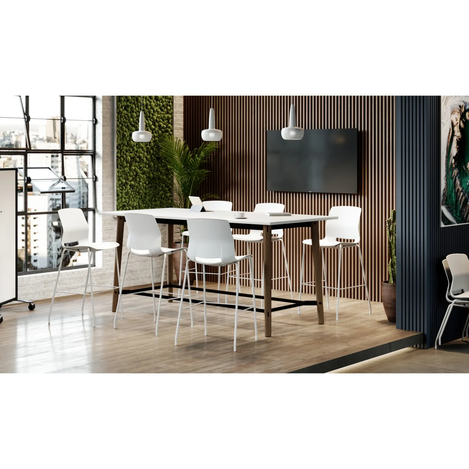Imme Armless Poly Stacking Bar Height Stool