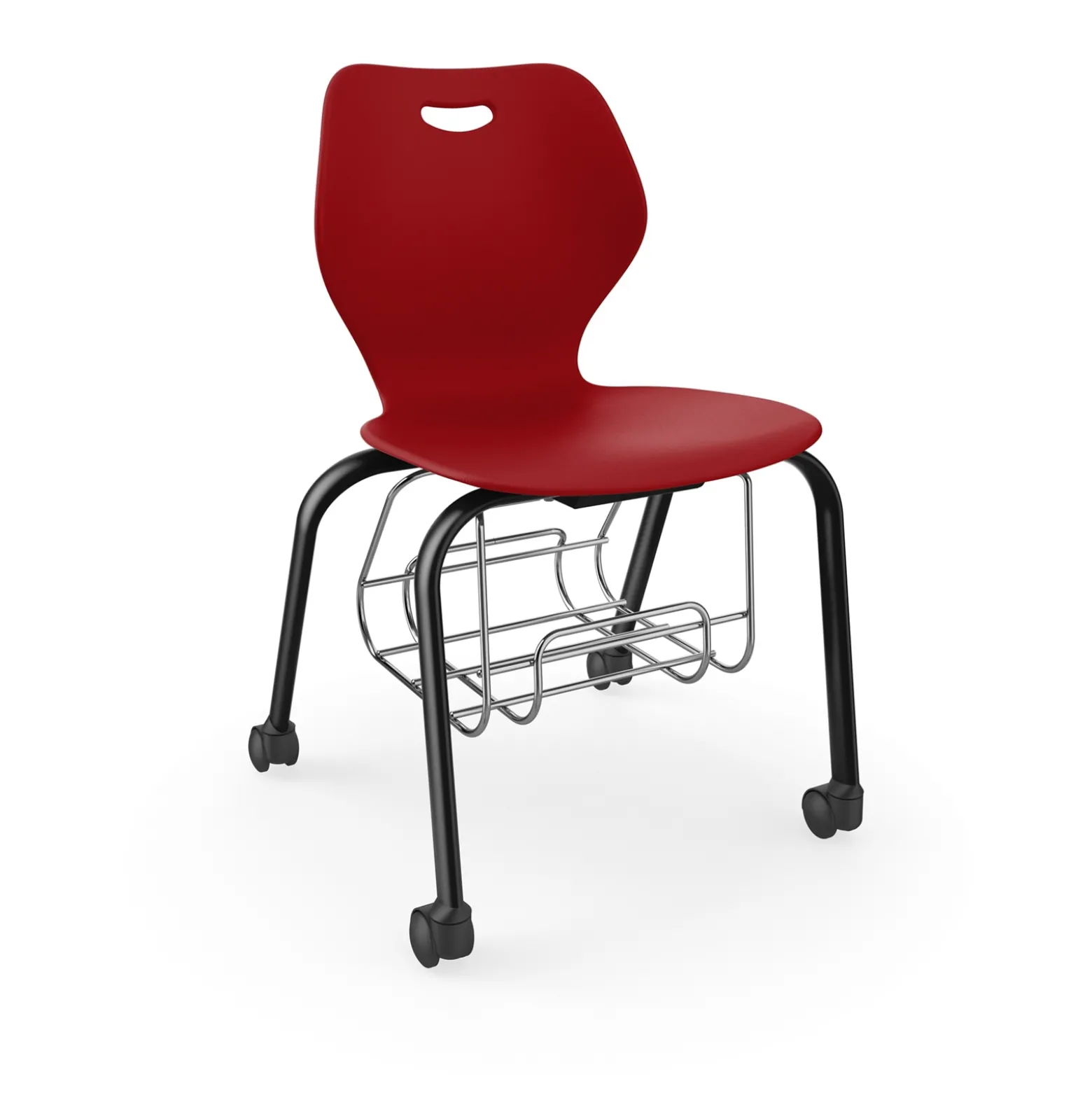 Intellect Wave Mobile Student Chair with Storage - 18"H Seat