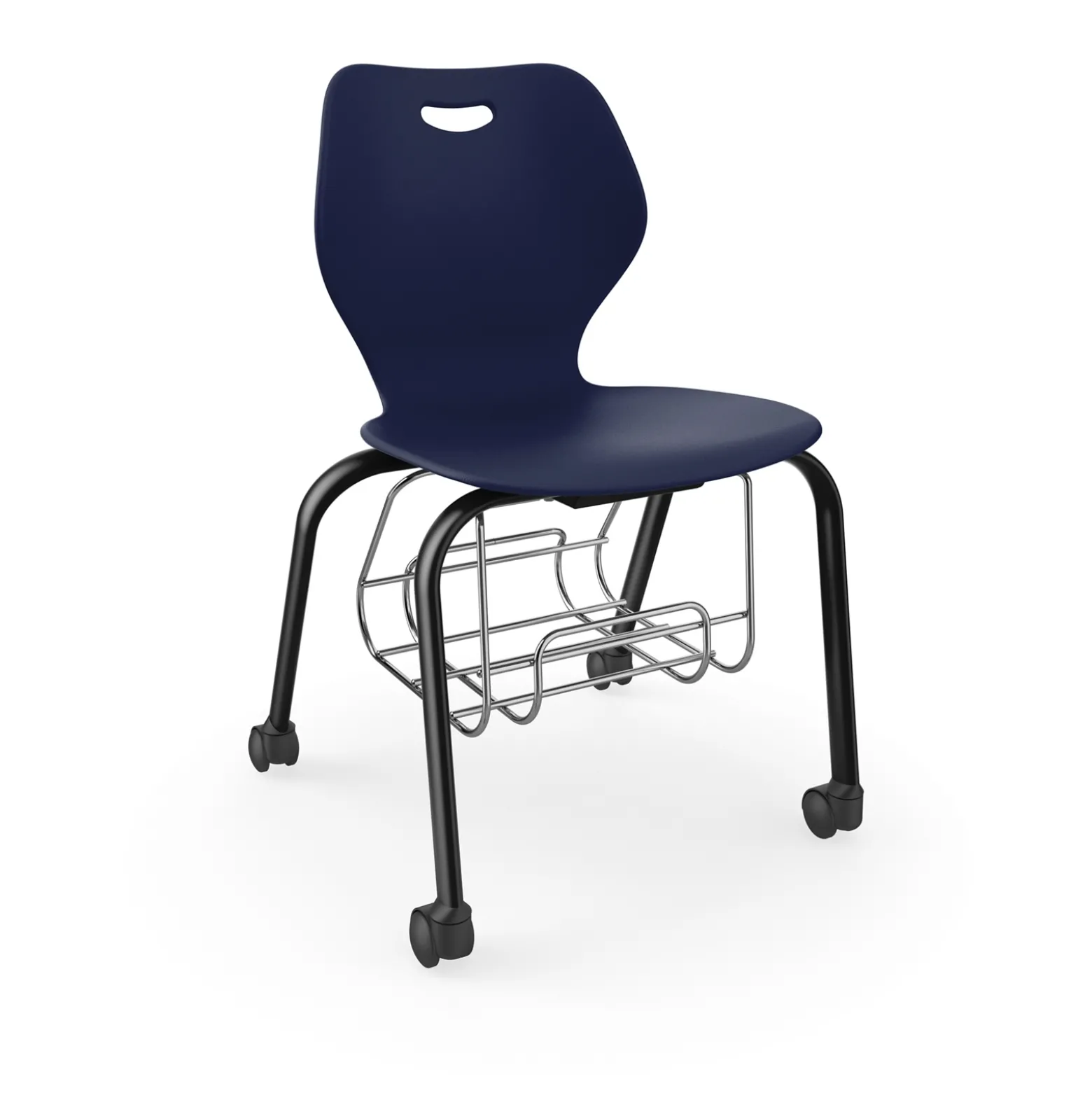 Intellect Wave Mobile Student Chair with Storage - 18"H Seat