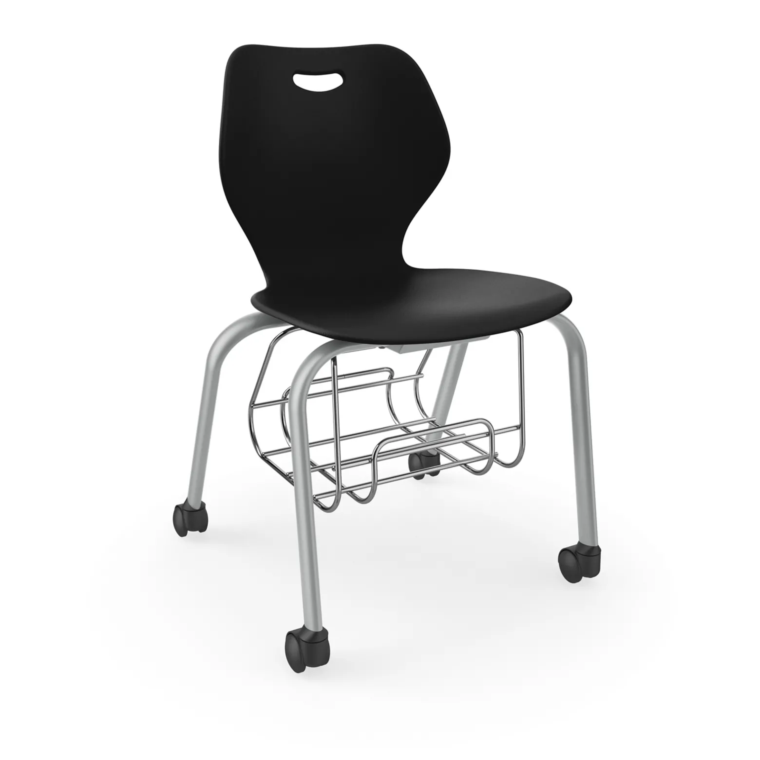 Intellect Wave Mobile Student Chair with Storage - 18"H Seat