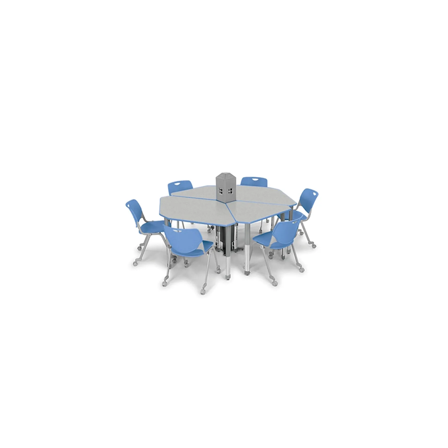 Interchange Adjustable Height Diamond Two Person Student Desk