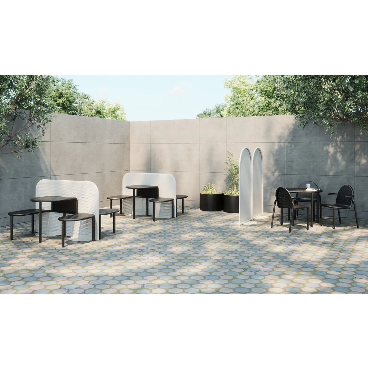 Juna Double Picnic Table - 66"W x 28"D