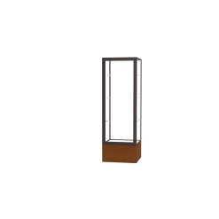 Keepsake Lockable Display Case with Oak Base - 24"W x 72"H
