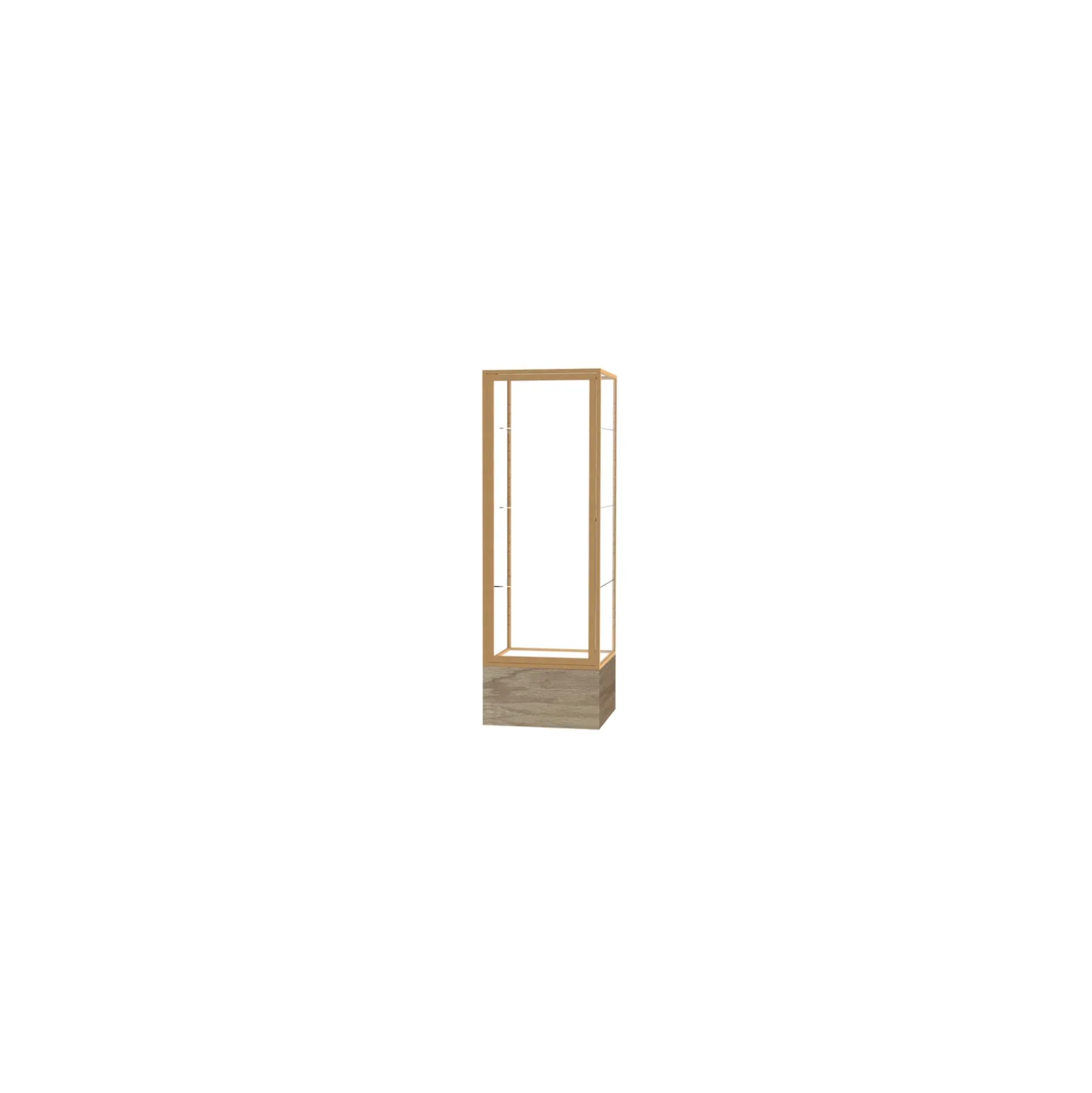 Keepsake Lockable Display Case with Oak Base - 24"W x 72"H